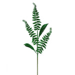 Vickerman QG192204 33" Green Fern Leaf Glitter Artificial Christmas Spray. Includes 6 Sprays Per Pack.