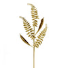 Vickerman QG192208 33" Gold Fern Leaf Glitter Artificial Christmas Spray. Includes 6 Sprays Per Pack.