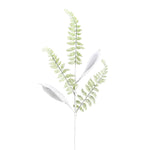 Vickerman QG192211 33" White Fern Leaf Glitter Artificial Christmas Spray. Includes 6 Sprays Per Pack.