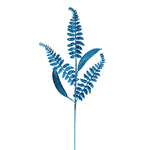 Vickerman QG192212 33" Turquoise Fern Leaf Glitter Artificial Christmas Spray. Includes 6 Sprays Per Pack.