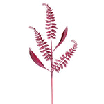 Vickerman QG192245 33" Mauve Fern Leaf Glitter Artificial Christmas Spray. Includes 6 Sprays Per Pack.