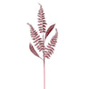 Vickerman QG192279 33" Pink Fern Leaf Glitter Artificial Christmas Spray. Includes 6 Sprays Per Pack.