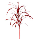 Vickerman QG192403 29" Red Glitter Harvest Artificial Christmas Spray. Includes 6 Sprays Per Pack.