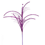 Vickerman QG192466 29" Purple Glitter Harvest Artificial Christmas Spray. Includes 6 Sprays Per Pack.