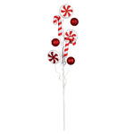 Vickerman QG205022 Red/White Candy Cane Swirl Artificial Christmas Spray. Includes 6 Sprays Per Pack.