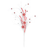 Vickerman QG205027 Red/White Candy Swirl Artificial Christmas Spray. Includes 6 Sprays Per Pack.