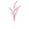 Vickerman QG205029 Red/White Candy Cane Snowflake Artificial Christmas Spray. Includes 6 Sprays Per Pack.