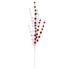 Vickerman QG205030 Red/White Glitter Ball Artificial Christmas Spray. Includes 6 Sprays Per Pack.