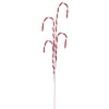 Vickerman QG220514 29" Red And White Candy Cane Glitter Spray 6 Per Bag.