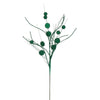 Vickerman QG220844 33" Seafoam Ball And Coin Glitter Twig Spray 6 Per Bag.