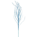 Vickerman QG221012 37" Turquoise Wavy Twig Glitter Spray 6 Per Bag.