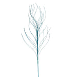 Vickerman QG221042 37" Teal Wavy Twig Glitter Spray 6 Per Bag.