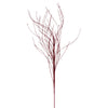 Vickerman QG221065 37" Burgundy Wavy Twig Glitter Spray 6 Per Bag.