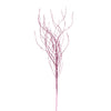 Vickerman QG221079 37" Pink Wavy Twig Glitter Spray 6 Per Bag.