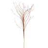 Vickerman QG221088 37" Copper Wavy Twig Glitter Spray 6 Per Bag.