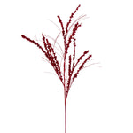 Vickerman QG221503 36" Red Berry Twig Glitter Spray 6 Per Bag.