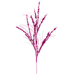 Vickerman QG221513 36" Hot Pink Berry Twig Glitter Spray 6 Per Bag.