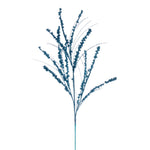 Vickerman QG221532 36" Baby Blue Berry Twig Glitter Spray 6 Per Bag.