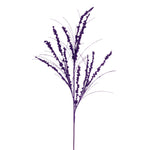 Vickerman QG221566 36" Purple Berry Twig Glitter Spray 6 Per Bag.