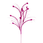 Vickerman QG221713 36" Hot Pink Mini Star Glitter Spray 6 Per Bag.