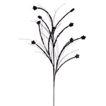 Vickerman QG221717 36" Black Mini Star Glitter Spray 6 Per Bag.