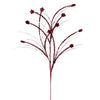 Vickerman QG221765 36" Burgundy Mini Star Glitter Spray 6 Per Bag.