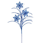 Vickerman QG223002 31" Blue Snowflake Glitter Spray 6 Per Bag.