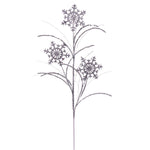 Vickerman QG223007 31" Silver Snowflake Glitter Spray 6 Per Bag.