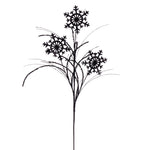 Vickerman QG223017 31" Black Snowflake Glitter Spray 6 Per Bag.