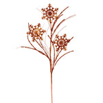 Vickerman QG223018 31" Burnished Orange Snowflake Glitter Spray 6 Per Bag.