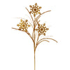 Vickerman QG223030 31" Antique Gold Snowflake Glitter Spray 6 Per Bag.