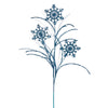 Vickerman QG223032 31" Baby Blue Snowflake Glitter Spray 6 Per Bag.