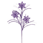 Vickerman QG223066 31" Purple Snowflake Glitter Spray 6 Per Bag.