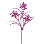 Vickerman QG223070 31" Fuchsia Snowflake Glitter Spray 6 Per Bag.