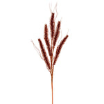 Vickerman QG224218 30" Burnished Orange Wheat Glitter Spray 6 Per Bag.