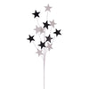 Vickerman QG224304 34" Black And White Stars Glitter Spray 6 Per Bag.