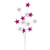 Vickerman QG224306 34" Hot Pink And White Stars Glitter Spray 6 Per Bag.