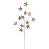 Vickerman QG224308 34" Silver Champagne And Gold Stars Glitter Spray 6 Per Bag.