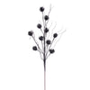 Vickerman QG224487 30" Pewter Mini Flower Glitter Spray 6 Per Bag.