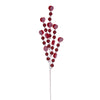 Vickerman QG224551 32" Red And White Swirl And Ball Spray 4 Per Bag.