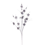 Vickerman QG224607 33" Silver Star And Ball Glitter Spray 6 Per Bag.