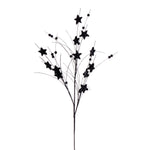 Vickerman QG224617 33" Black Star And Ball Glitter Spray 6 Per Bag.