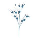 Vickerman QG224632 33" Baby Blue Star And Ball Glitter Spray 6 Per Bag.