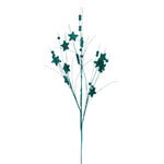 Vickerman QG224642 33" Teal Star And Ball Glitter Spray 6 Per Bag.