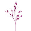 Vickerman QG224670 33" Fuchsia Star And Ball Glitter Spray 6 Per Bag.