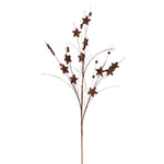 Vickerman QG224676 33" Mocha Star And Ball Glitter Spray 6 Per Bag.