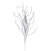 Vickerman QG225007 40" Silver Berry Cluster And Wavy Glitter Ball Spray 4 Per Bag.