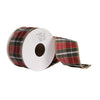 Vickerman QR220267 2.5" X 10 Yards Gray Dupion Plaid Ribbon.