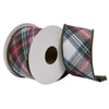 Vickerman QR220366 2.5" X 5 Yards Multi Cotton Plaid Taffetta Back Double Fused Ribbon.