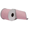 Vickerman QR222429 4" X 5 Yards Pink Viscose Velvet Double Fused Ribbon.